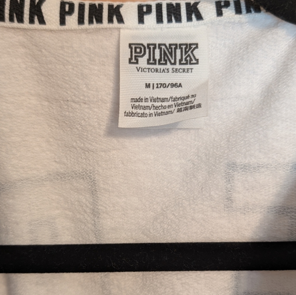 PINK Victoria's Secret  White Lace-Up Sweatshirt - Picture 2 of 3
